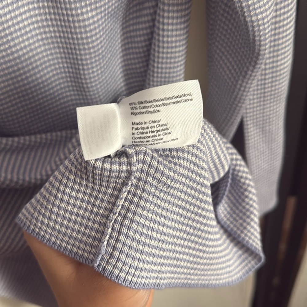 Brooks Brothers Lavender & White Ribbed Scoop Neck Top - Picture 7 of 9